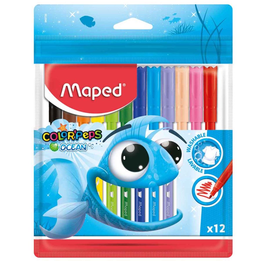 Maped Color Peps Ocean Flomasteri 12kom