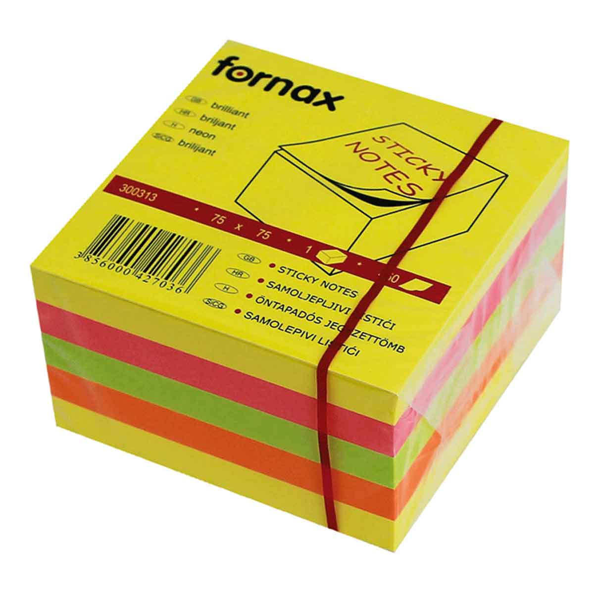 Fornax Blok Post-it 75x75 450 lista mix boje