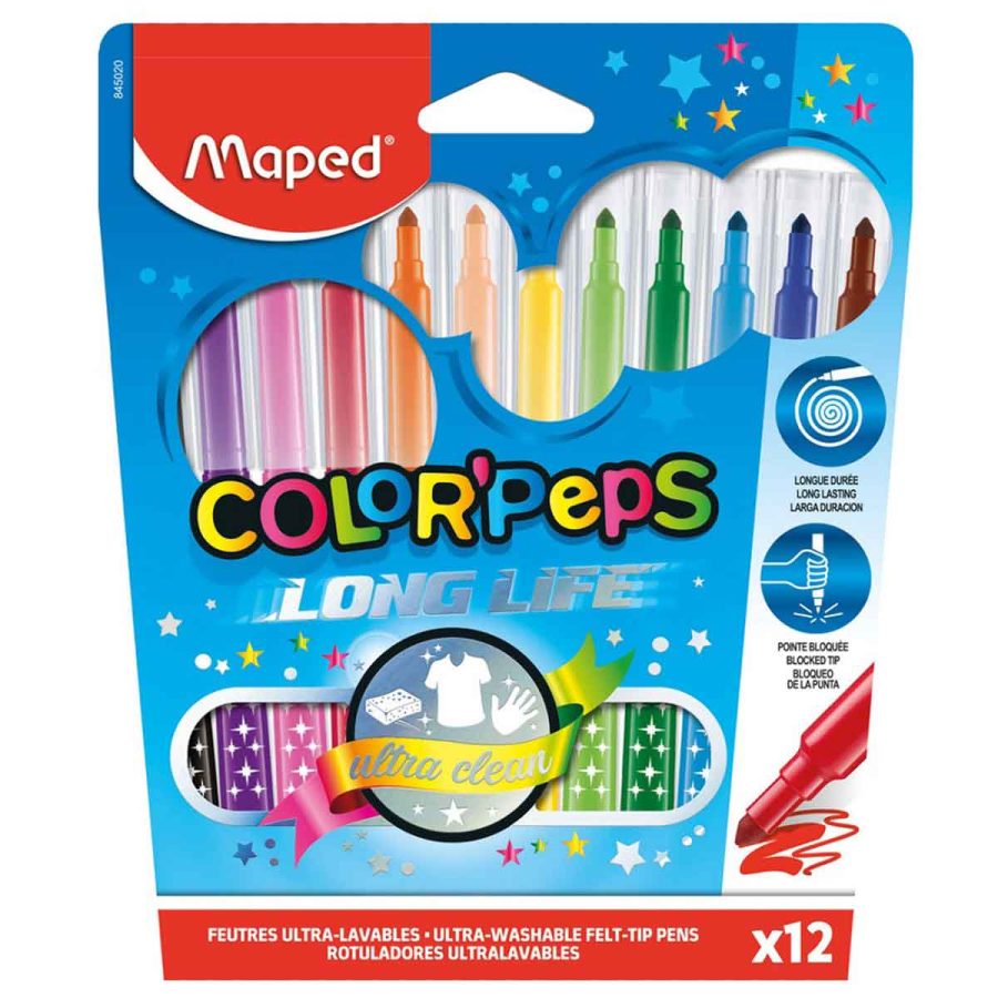 Maped flomasteri Long Life 12kom