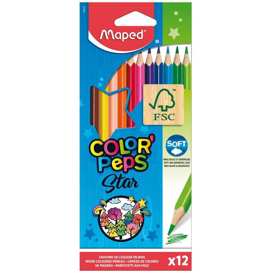 Maped Color Peps Star FCS Drvene Bojice 12kom