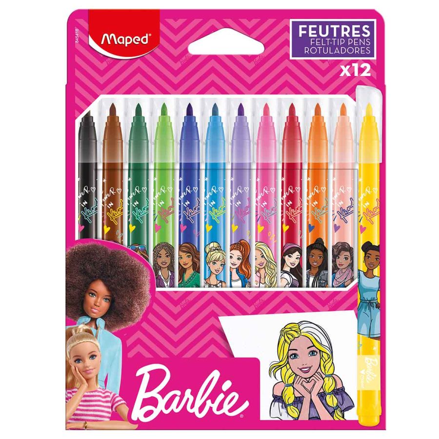Maped Barbie Flomasteri 12/1
